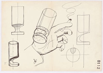 Joe Colombo. Джо Коломбо. Smoke glass, 1964