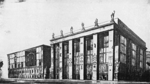 Г. П. Гольц. Реконструкция Камерного театра. 1934. Проект. Перспектива
