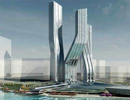 Заха Хадид. Zaha Hadid Architects: Signature Towers, Business Bay, Dubai, UAE (Многофункциональный комплекс, Дубай, ОАЭ), 2005—
