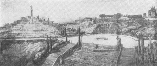 Л. А. Ильин. Нагорный парк в Баку. Проект. 1938—1939