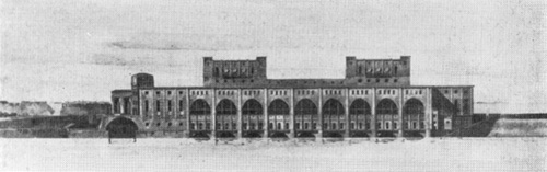О. Р. Мунц. Волховская  ГЭС. Проект главного здания. 1923—1926