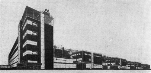 П. А. Голосов. Кинофабрика в Москве. Проект. 1927