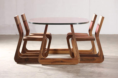 Karim Rashid. Карим Рашид. Arteco by Artisan, Steek Table and Chairs, Bosnia, 2011