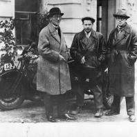 Ле Корбюзье, Сергей Эйзенштейн и Андрей Буров. Москва, 1928 г.