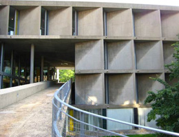 Le Corbusier. Ле Корбюзье. Карпентер-Центр Визуальных Искусств (Carpenter Center for the Visual Arts), Harvard University, Cambridge, Massachusetts, США. 1962