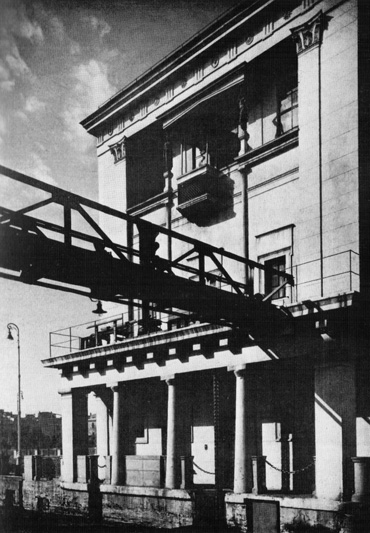 Г. П. Гольц. Шлюз на реке Яузе. Здание управления. 1936—1939