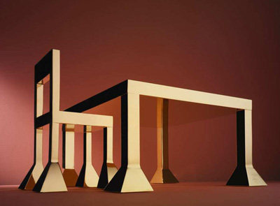 Alessandro Mendini. Алессандро Мендини. Spaziale chair - table, 1981