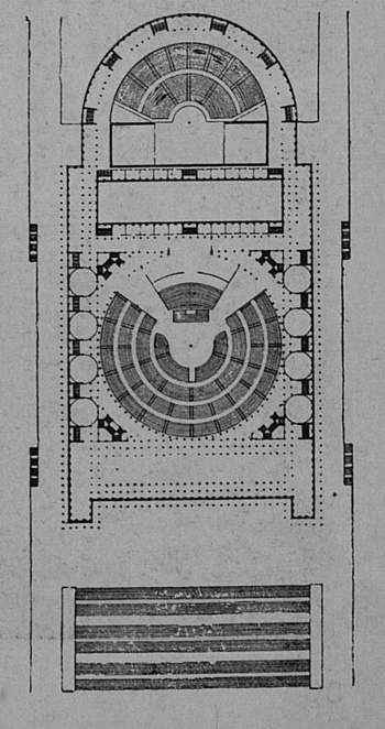 Проект Дворца Советов. 4-й тур конкурса. Вариант. 1933 г. План