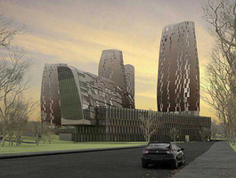 Сергей Скуратов Architects: Многофункциональный жилищно-офисный комплекс (проект). Киев 2007