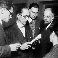 Ле Корбюзье, Александр Веснин и Андрей Буров. Москва, 1928 г.