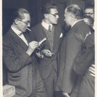 Ле Корбюзье, Андрей Буров и Виктор Веснин. Москва, 1928 г.