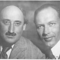 Архитекторы Евгений Адольфович Левинсон (1894-1968) и Игорь Иванович Фомин (1904-1989) (справа налево) 1932 Фотография ЦГАКФФД