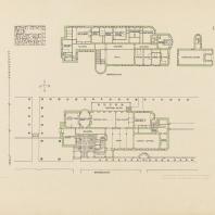 Charles Rennie Mackintosh. House for an Art Lover, competition entry. Ground and first-floor plans. 1901–2