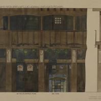 Charles Rennie Mackintosh. Competition design for a house for an art lover. Elevation and section of hall. 1901–2
