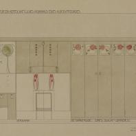 Charles Rennie Mackintosh. Competition design for a house for an art lover. Elevation of bedroom. 1901–2