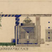 Charles Rennie Mackintosh. Design for a memorial fountain in a public place. [1915–6]