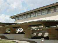 Фрэнк Ллойд Райт (Frank Lloyd Wright): Polk County Science Building, Lakeland, Florida (Здания научного корпуса и корпуса космографии, Флоридский Саузен-колледж, Лейкленд, Флорида ), 1953—1958 (проект Child of the Sun)